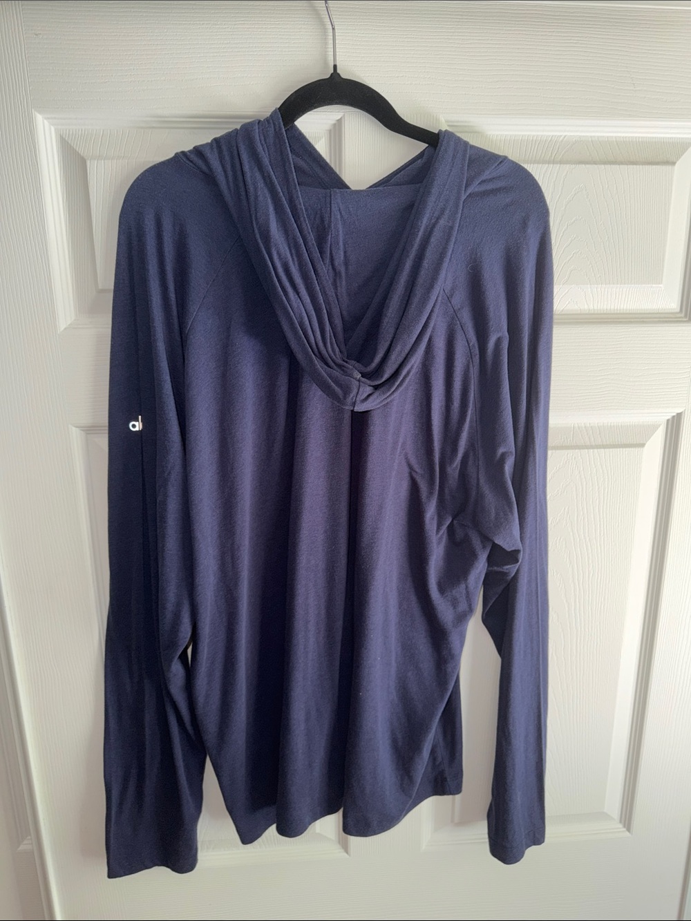 Alo Yoga 2XL Navy Soft Lightweight Hooded Long Sleeve Performance Top - Picture 4 of 4